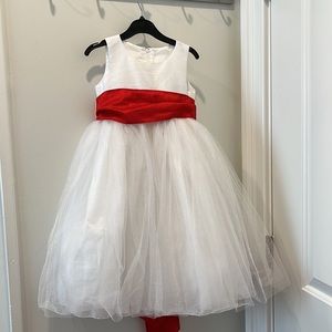 White toddler tulle dress